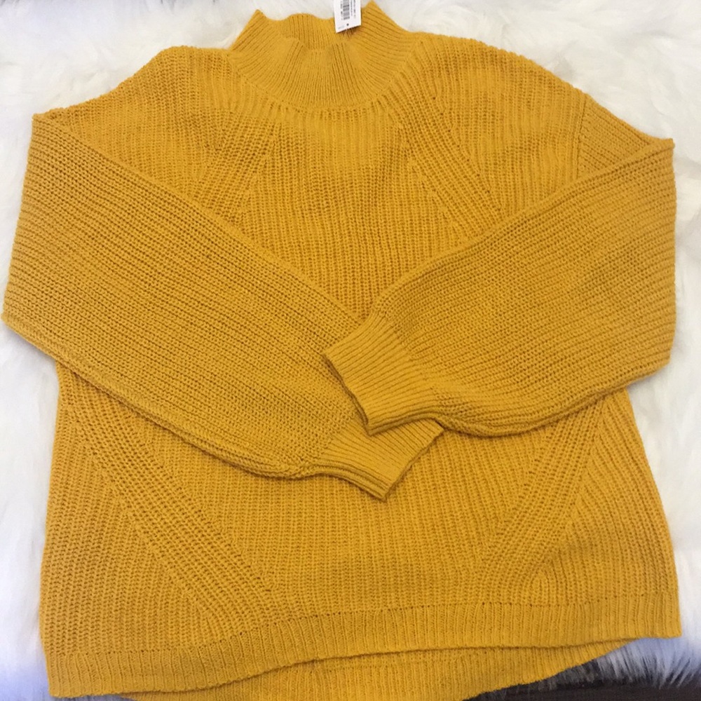 Mustard monk neck sweater